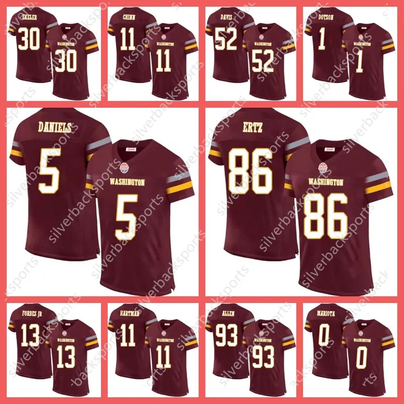 2024 SHXINET Custom Football Jersey Jayden Daniels Terry McLaurin American Football Jerseys hombre/mujer/juventud