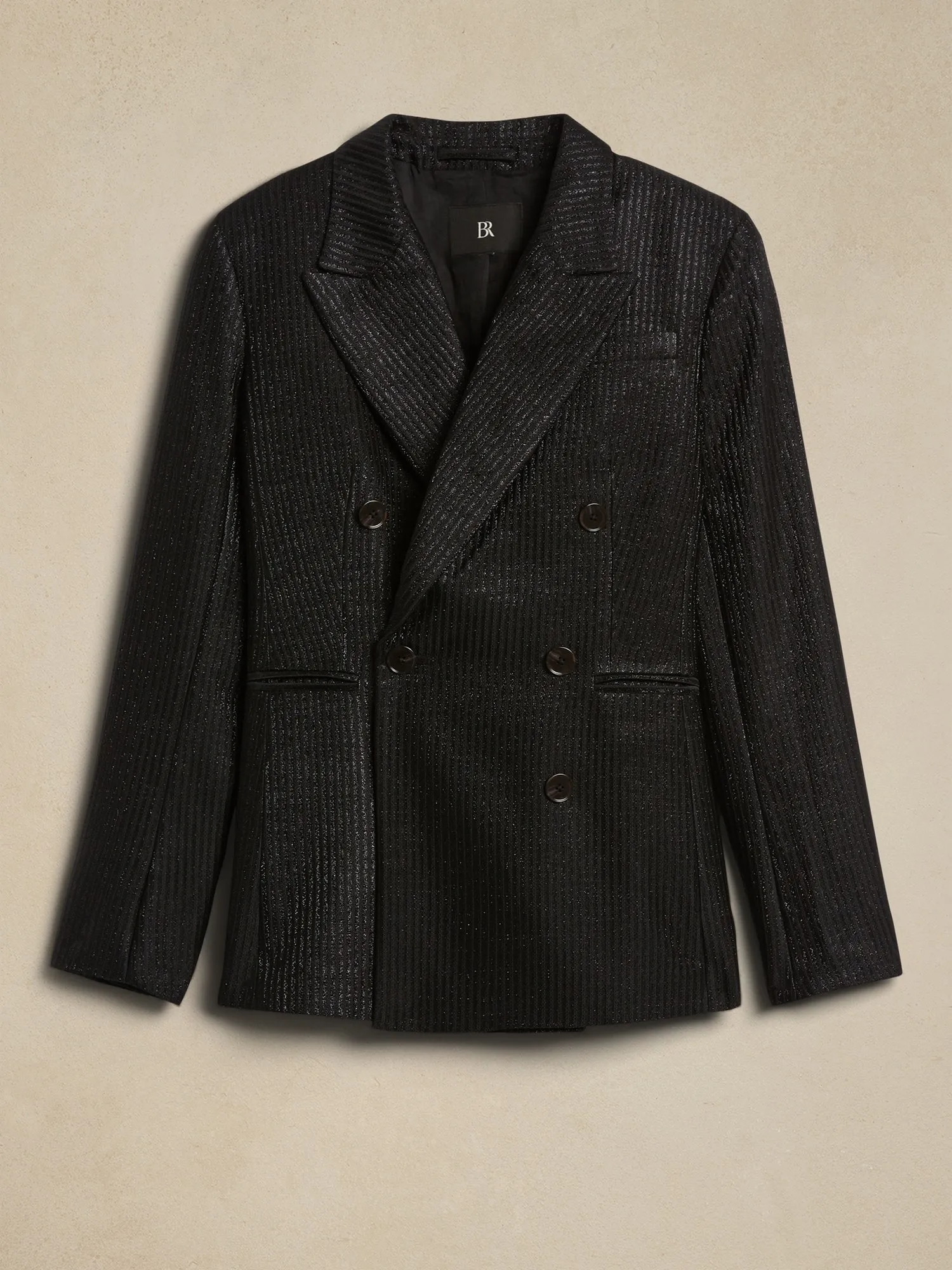 BANANA REPUBLIC BLAZER MUJER LUCI LUREX PINSTRIPE
