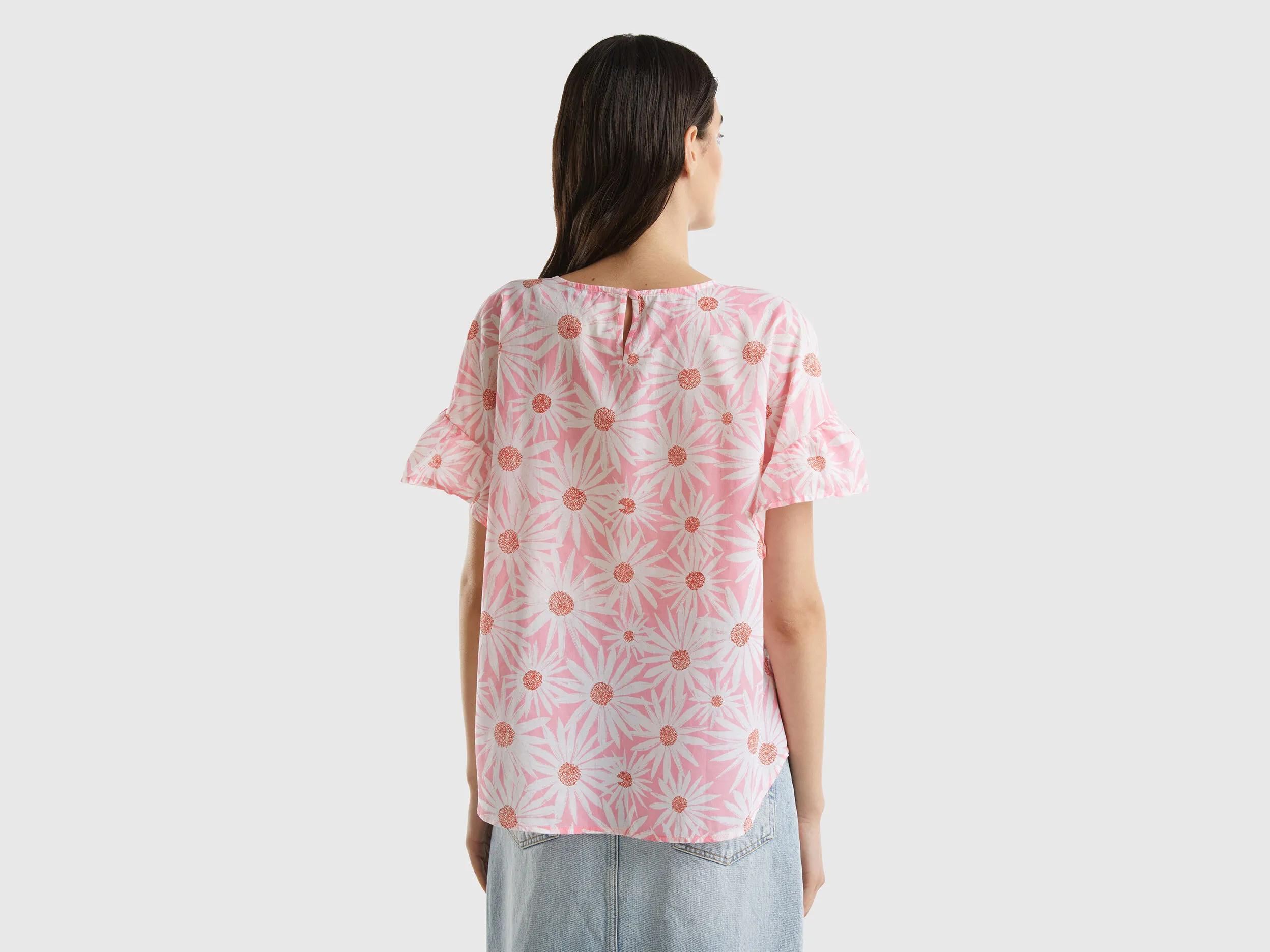 Blusa estampada de algodón ligero