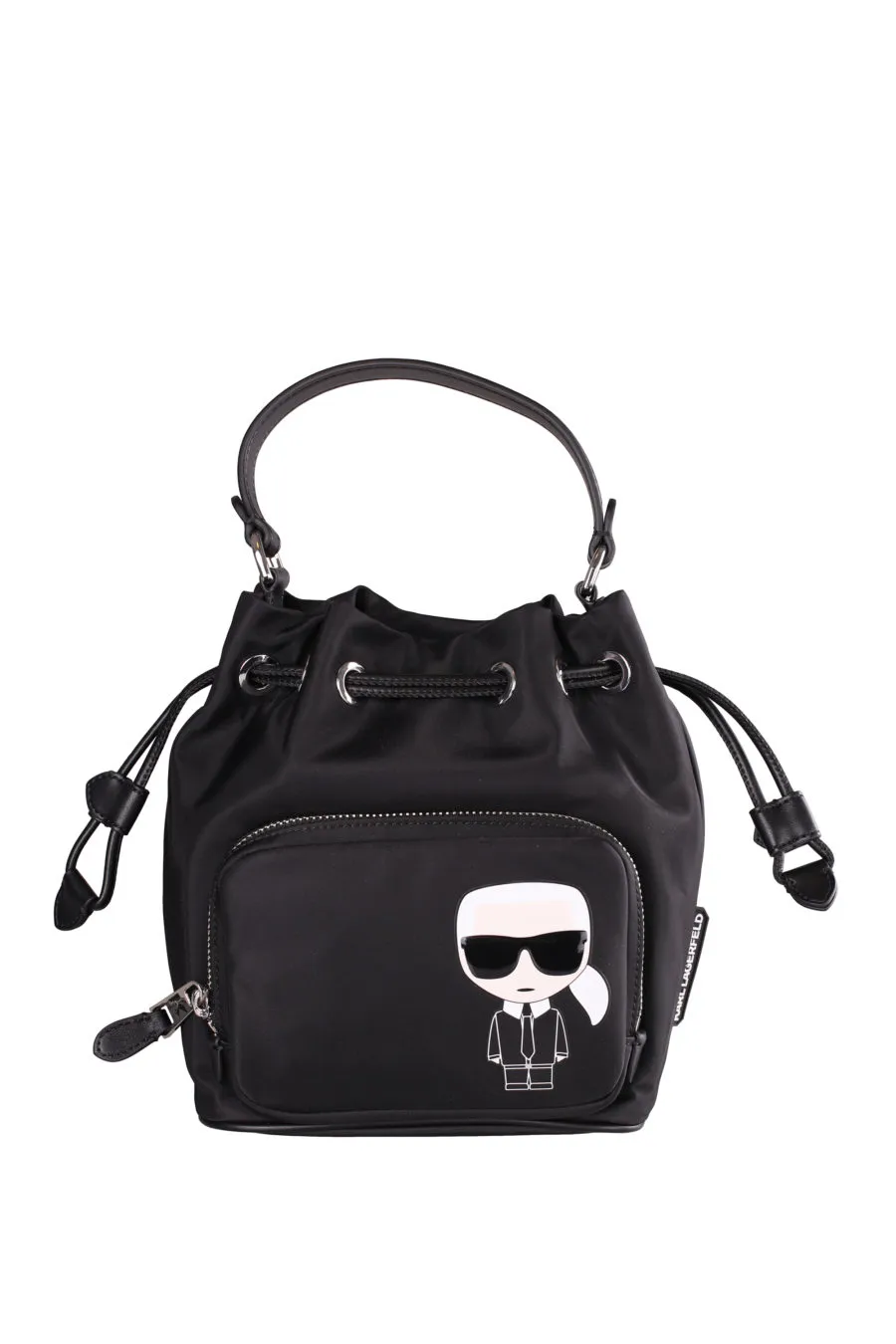 Bolso saco de nailon negro