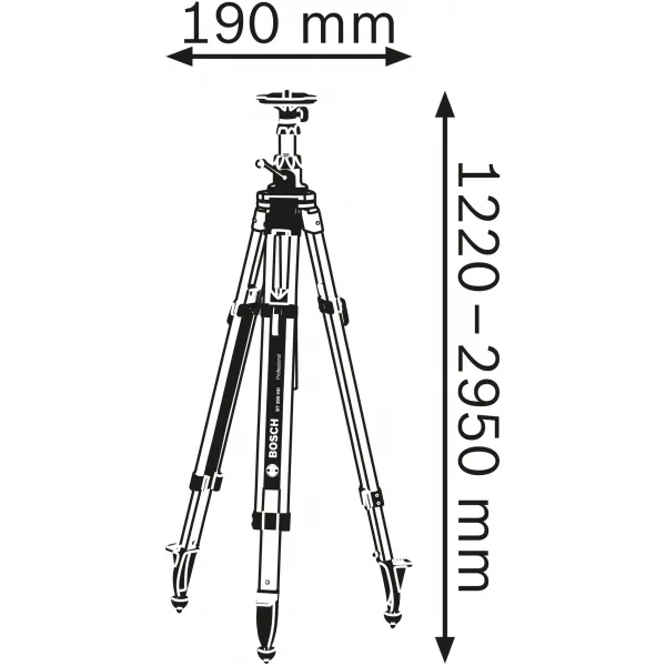 BOSCH  BT 300 HD  TRíPODE, 2950 MM, 5/8 PULGADAS