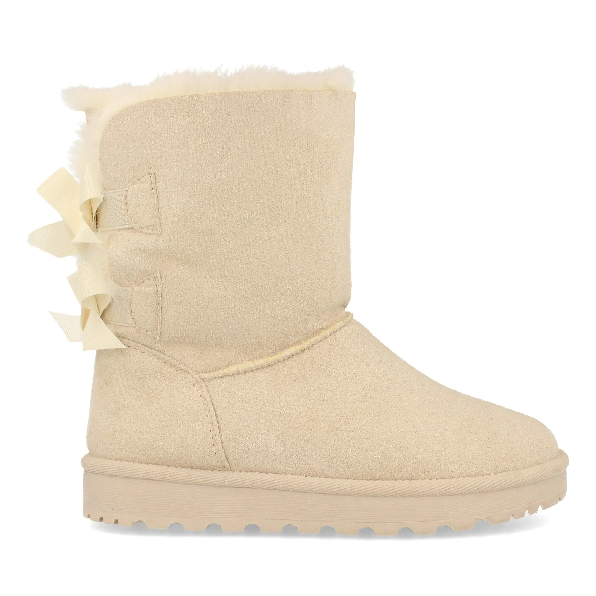 Botas australianas con lazo beige mujer