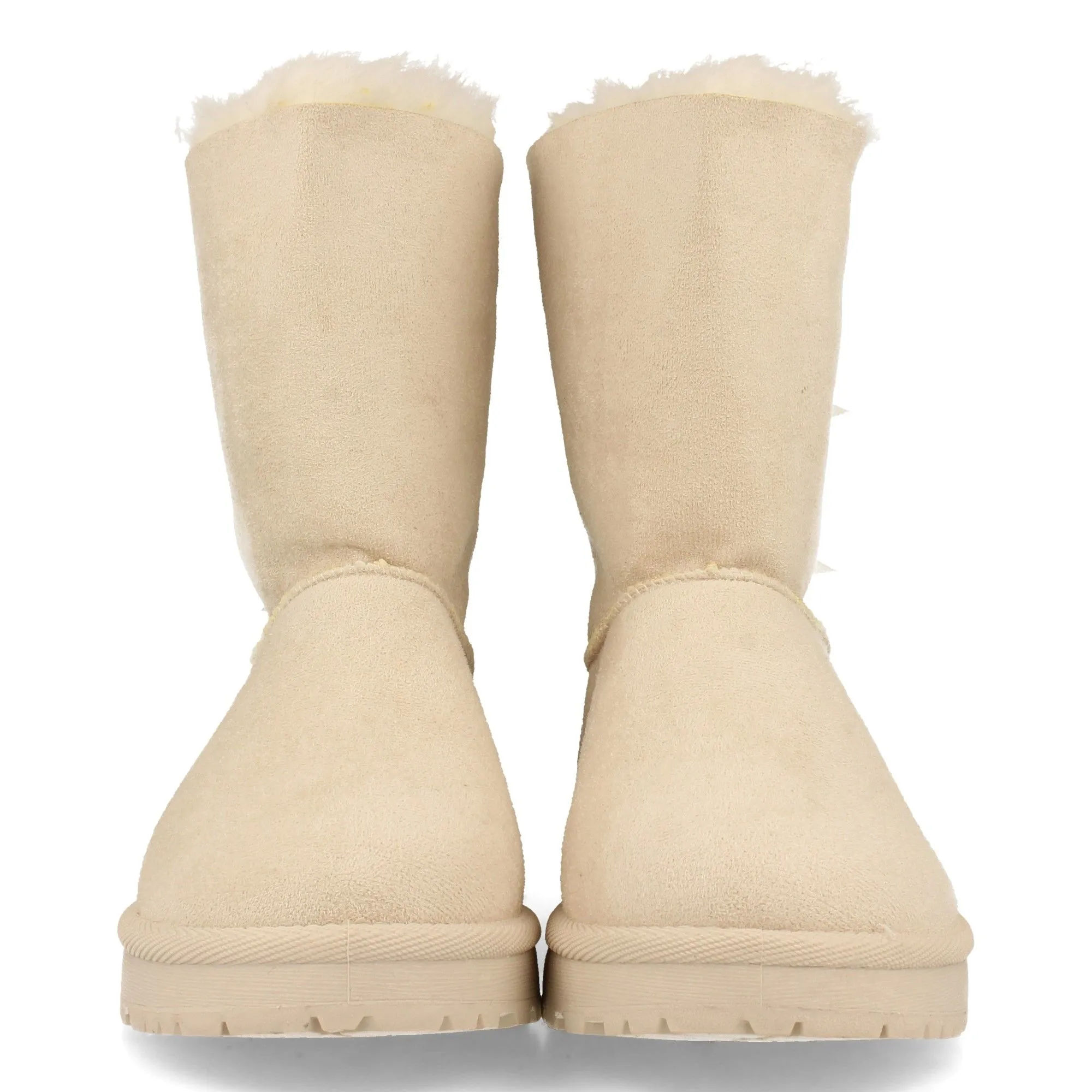 Botas australianas con lazo beige mujer
