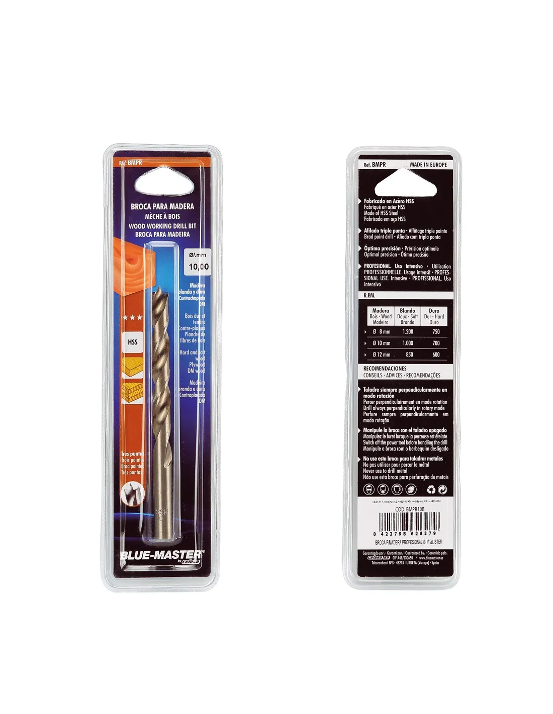 BROCA P/MADERA PROFESIONAL Ø 5 BLISTER