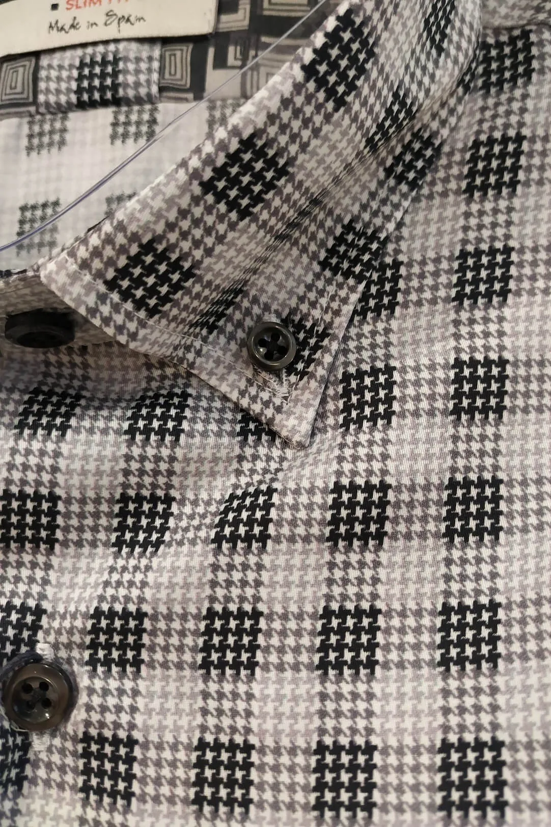Camisa cuadros hombre Gias negro