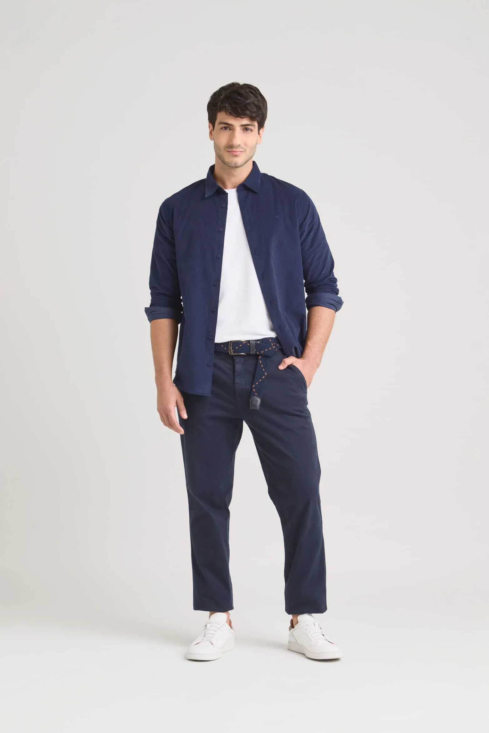 Camisa parús en algodón para hombre mini corduroy
