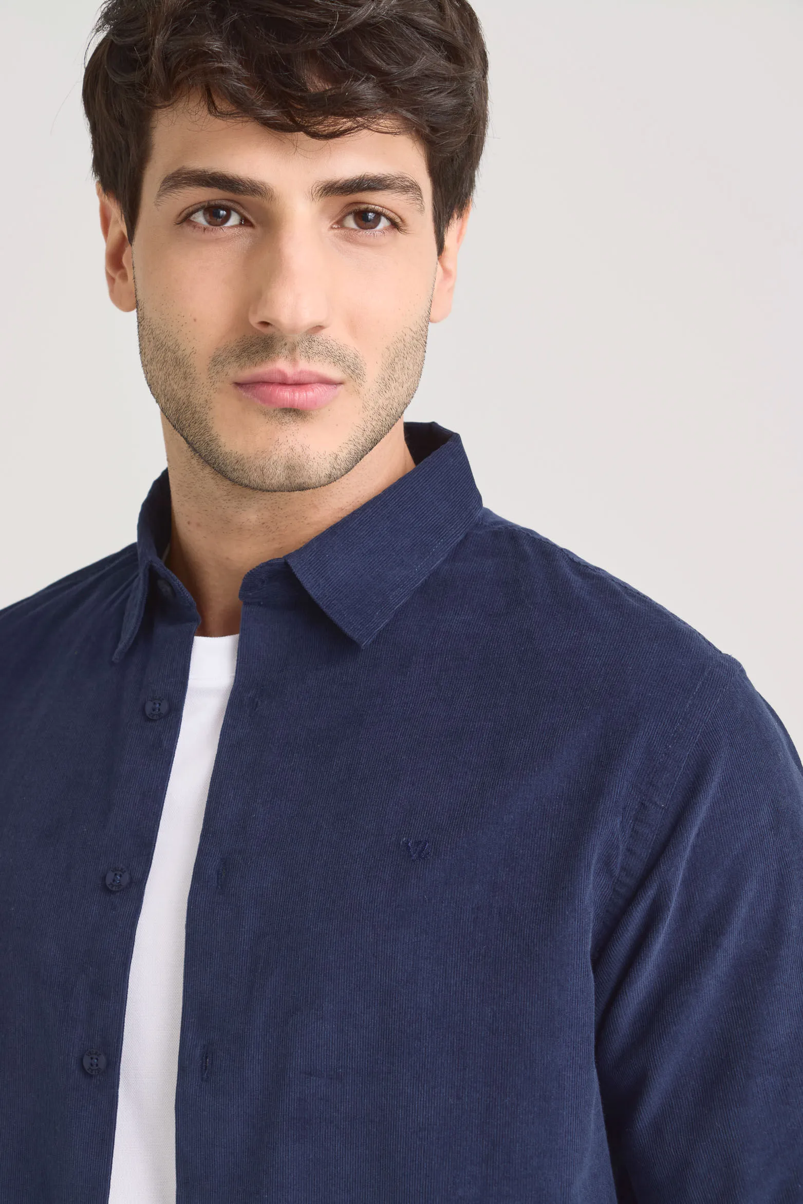 Camisa parús en algodón para hombre mini corduroy