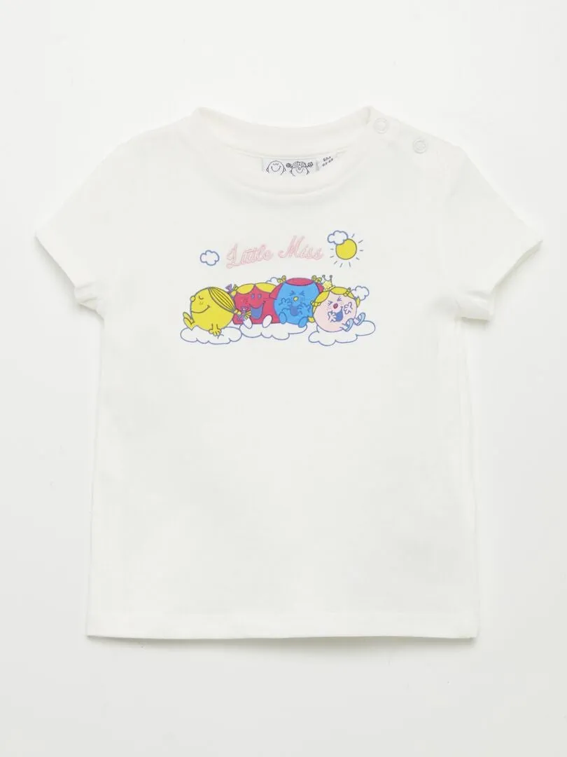 CAMISETA ESTAMPADA 'MR. MEN Y LITTLE MISS'  BLANCO