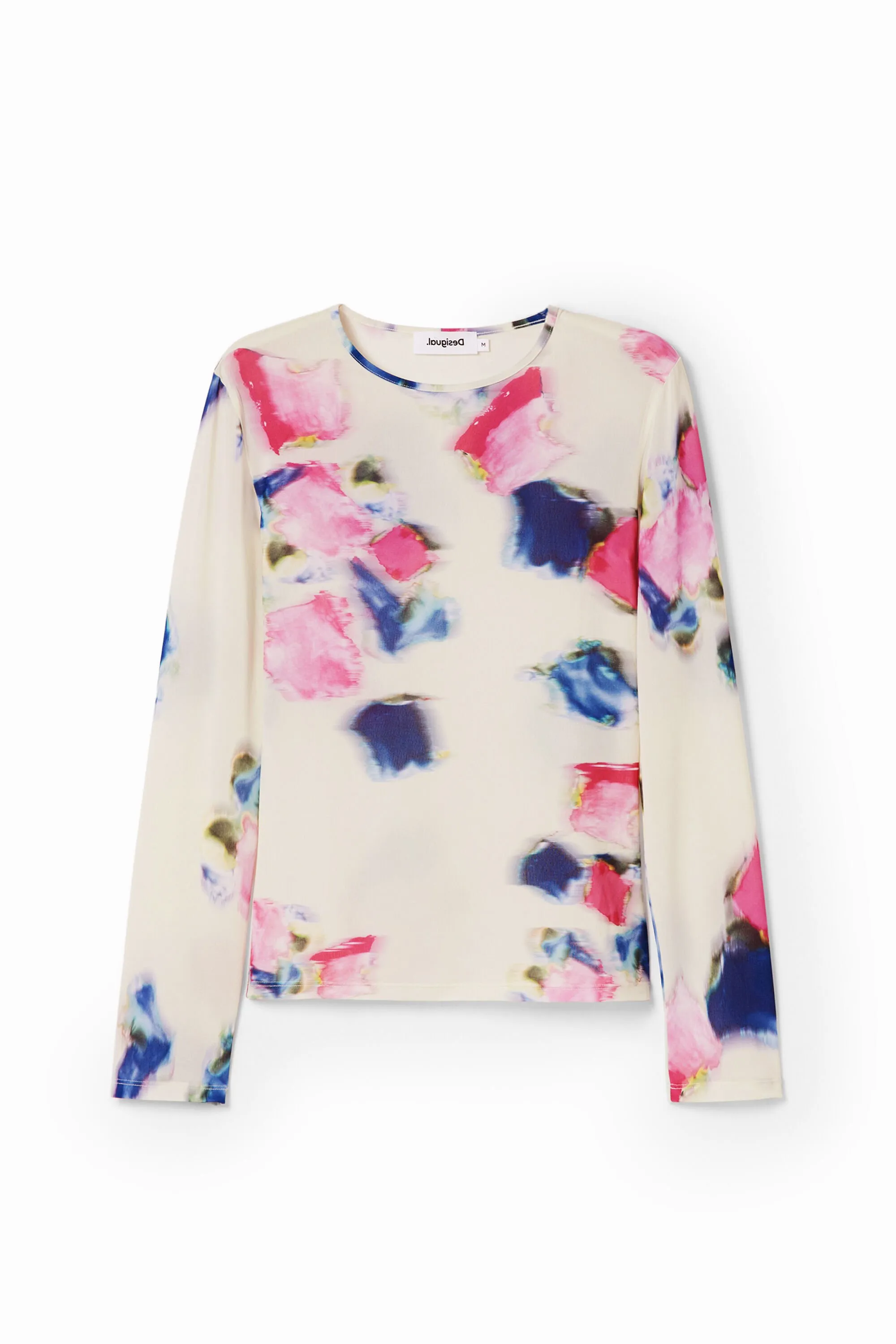 Camiseta floral desenfocada