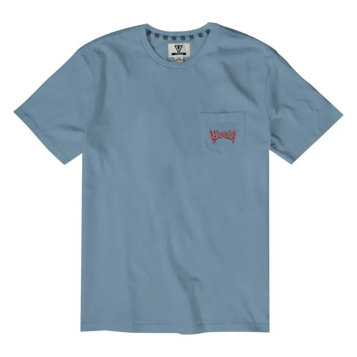 CAMISETA HOMBRE VISSLA MANGA CORTA SWELLIGANS SS PKT TEEFDN REFM4821SWE AZUL CIELO