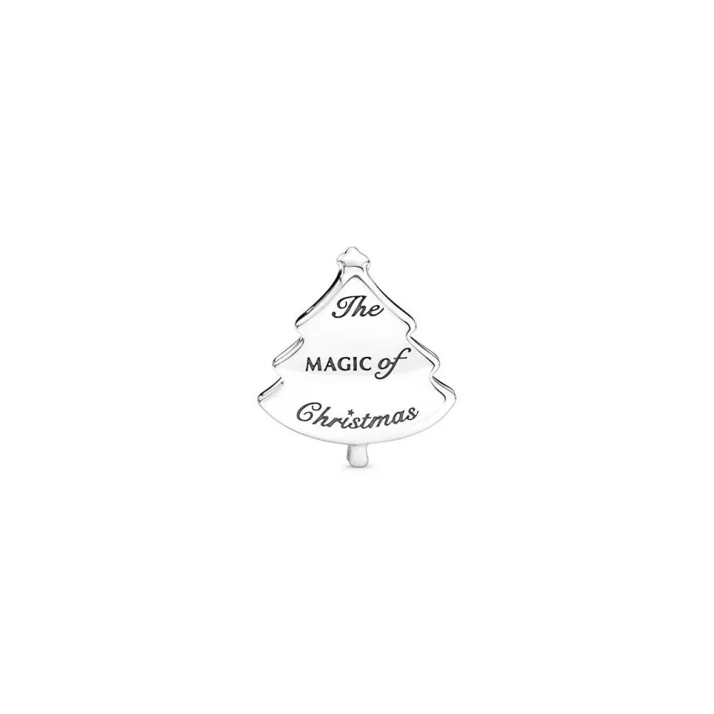 Charm de plata de ely Arbol de Navidad con circonitas cúbicas