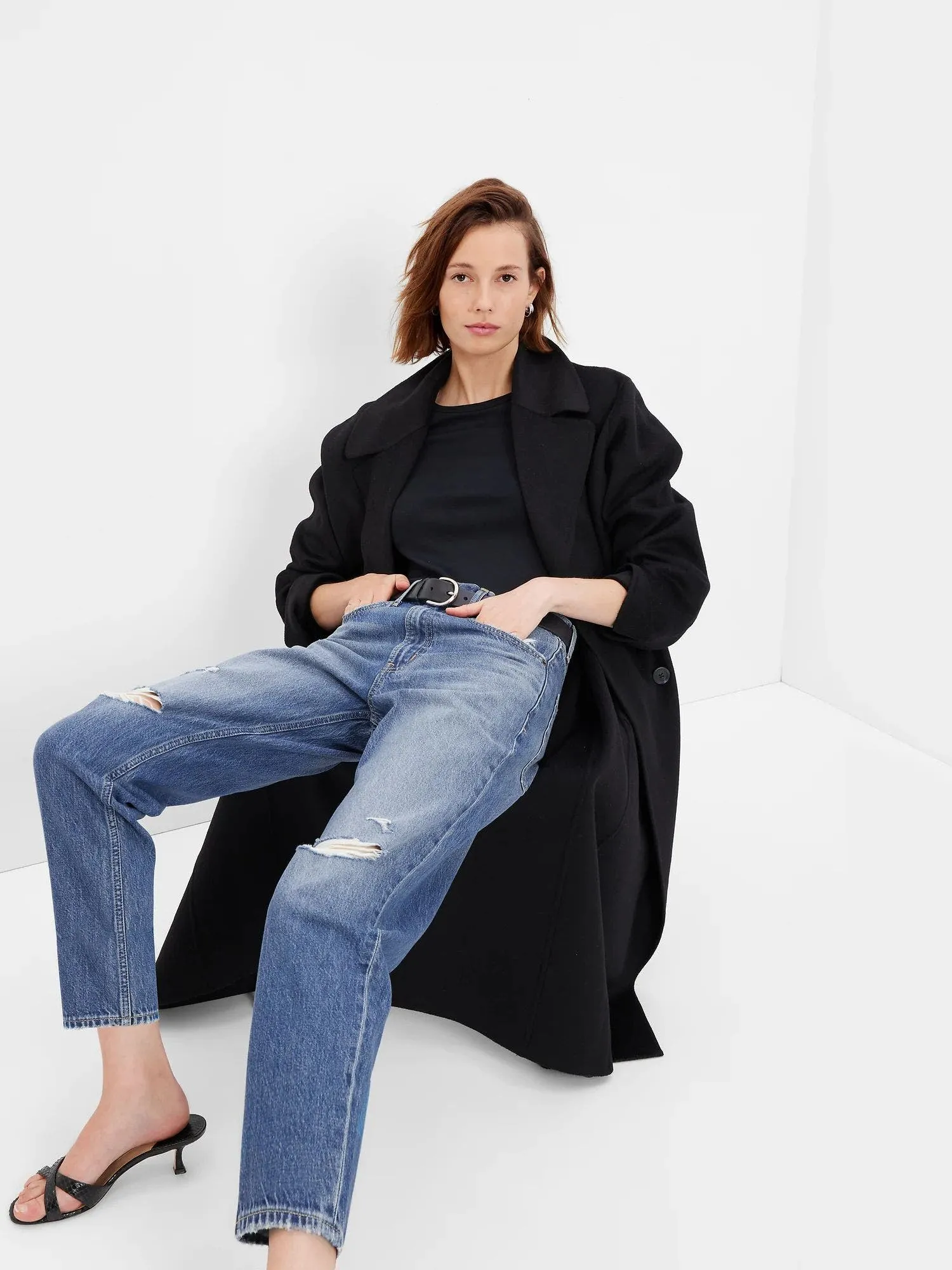 GAP Jeans Gap Barrel High Rise Mujer Washwell