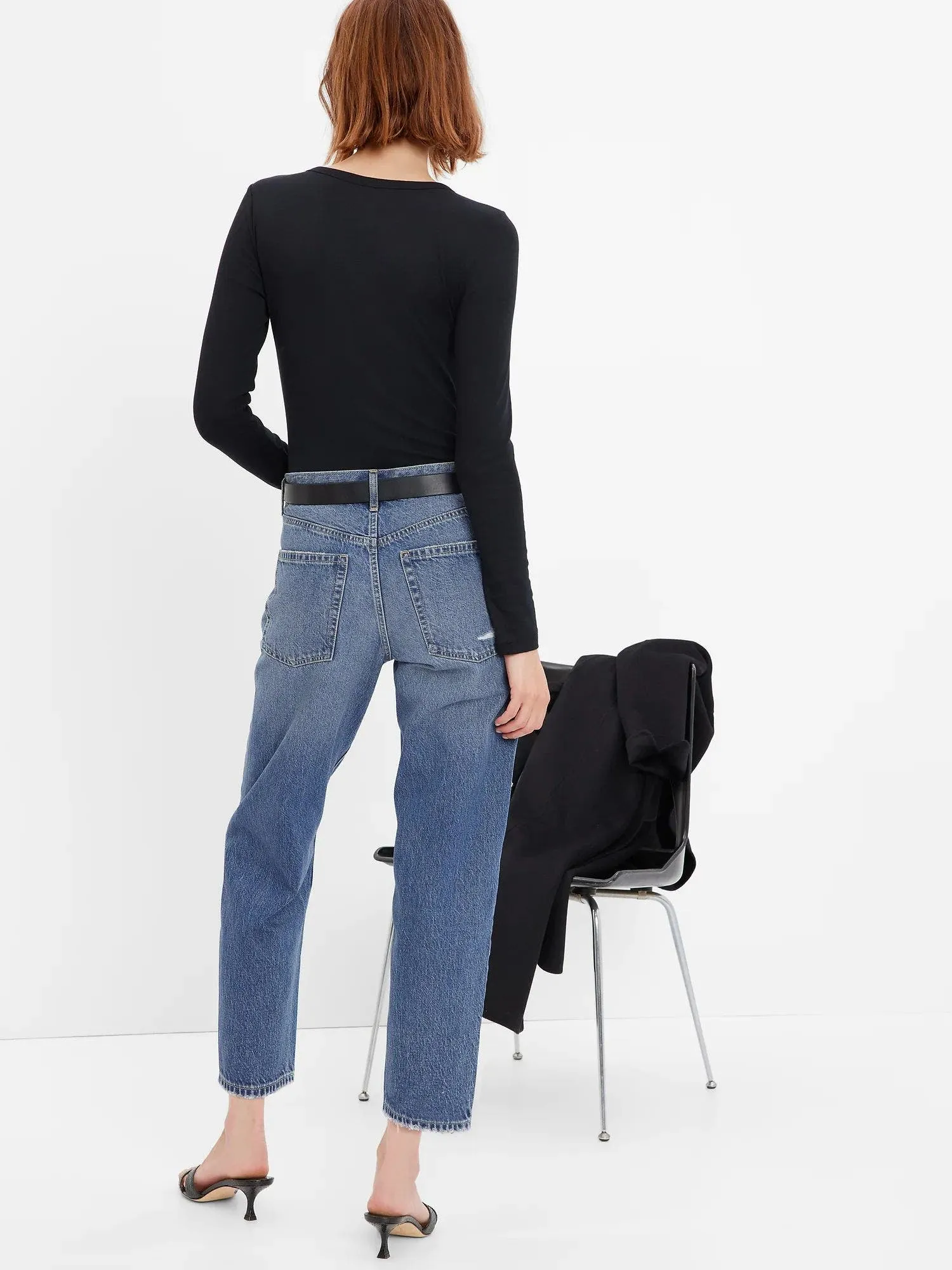 GAP Jeans Gap Barrel High Rise Mujer Washwell