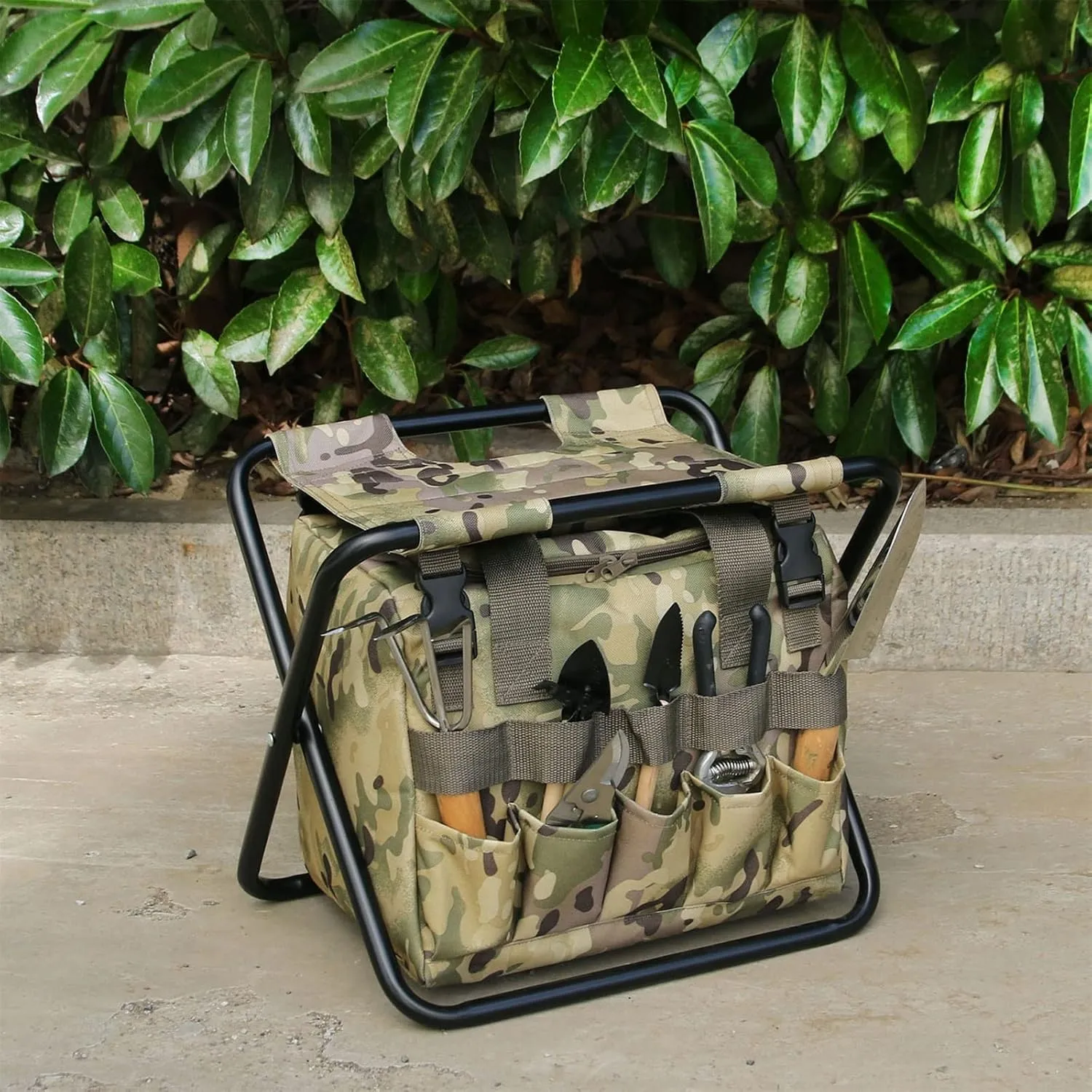 GBNYTT Silla de pesca 2 en 1  silla de pesca al aire libre  plegable  taburete de camping  bolsa de almacenamiento desmontable  