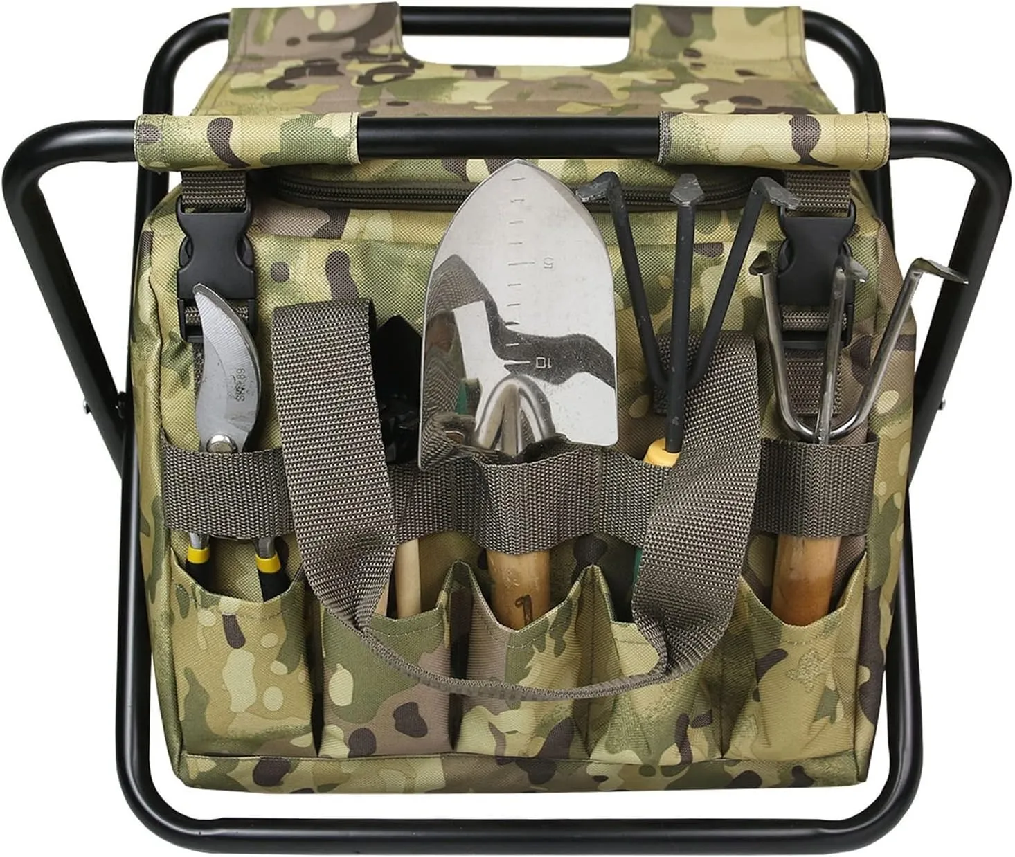 GBNYTT Silla de pesca 2 en 1  silla de pesca al aire libre  plegable  taburete de camping  bolsa de almacenamiento desmontable  