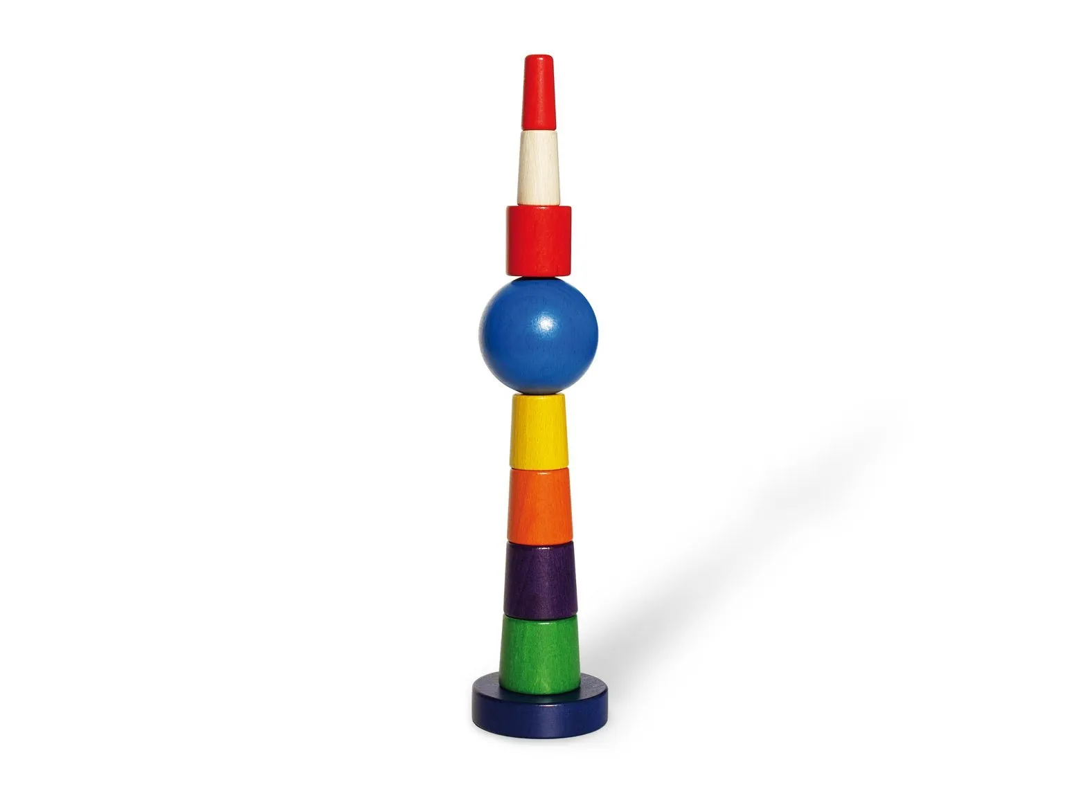 Juego apilable de madera de haya lacada