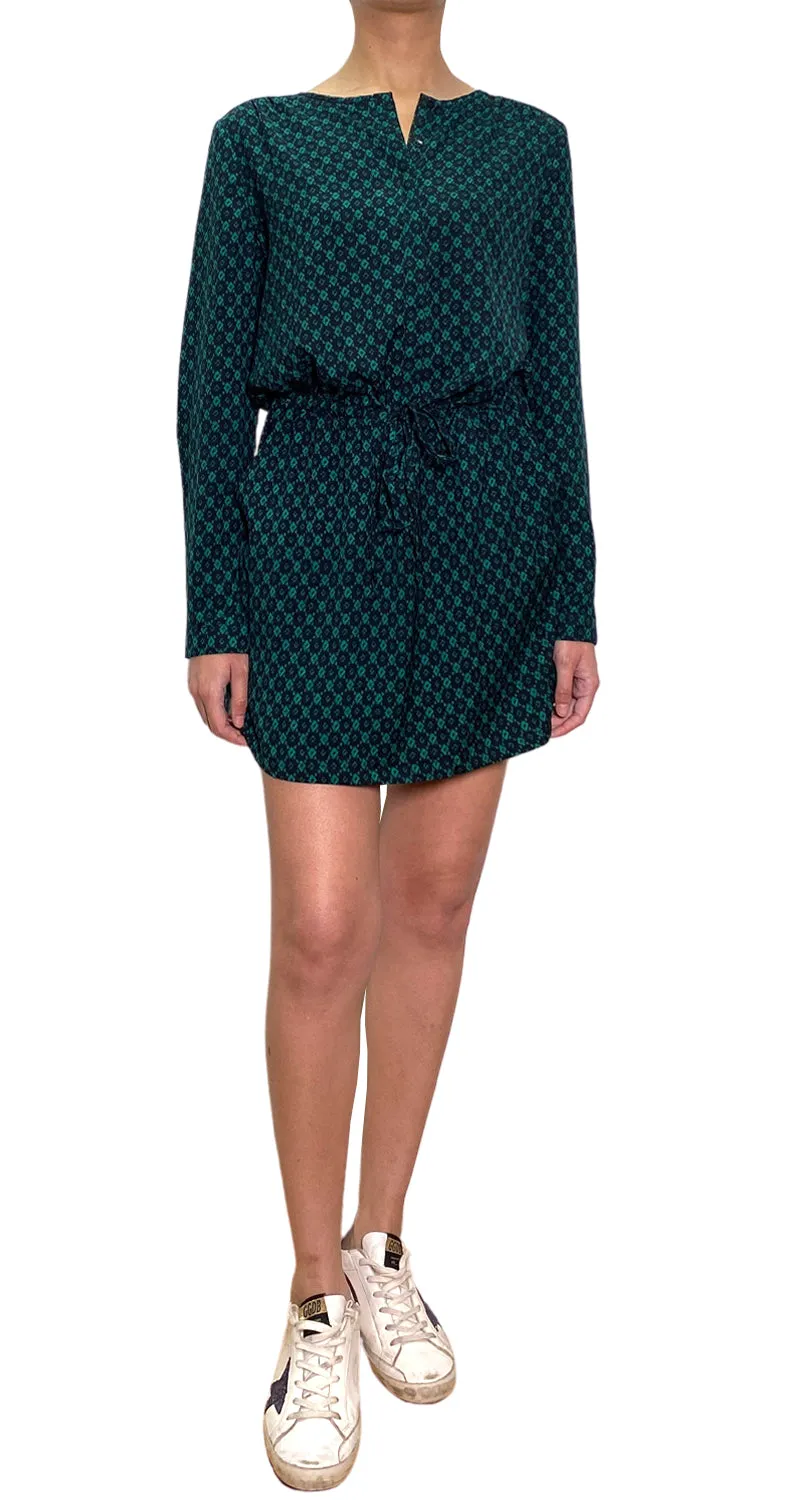 MANGO Vestido Estampado Verde