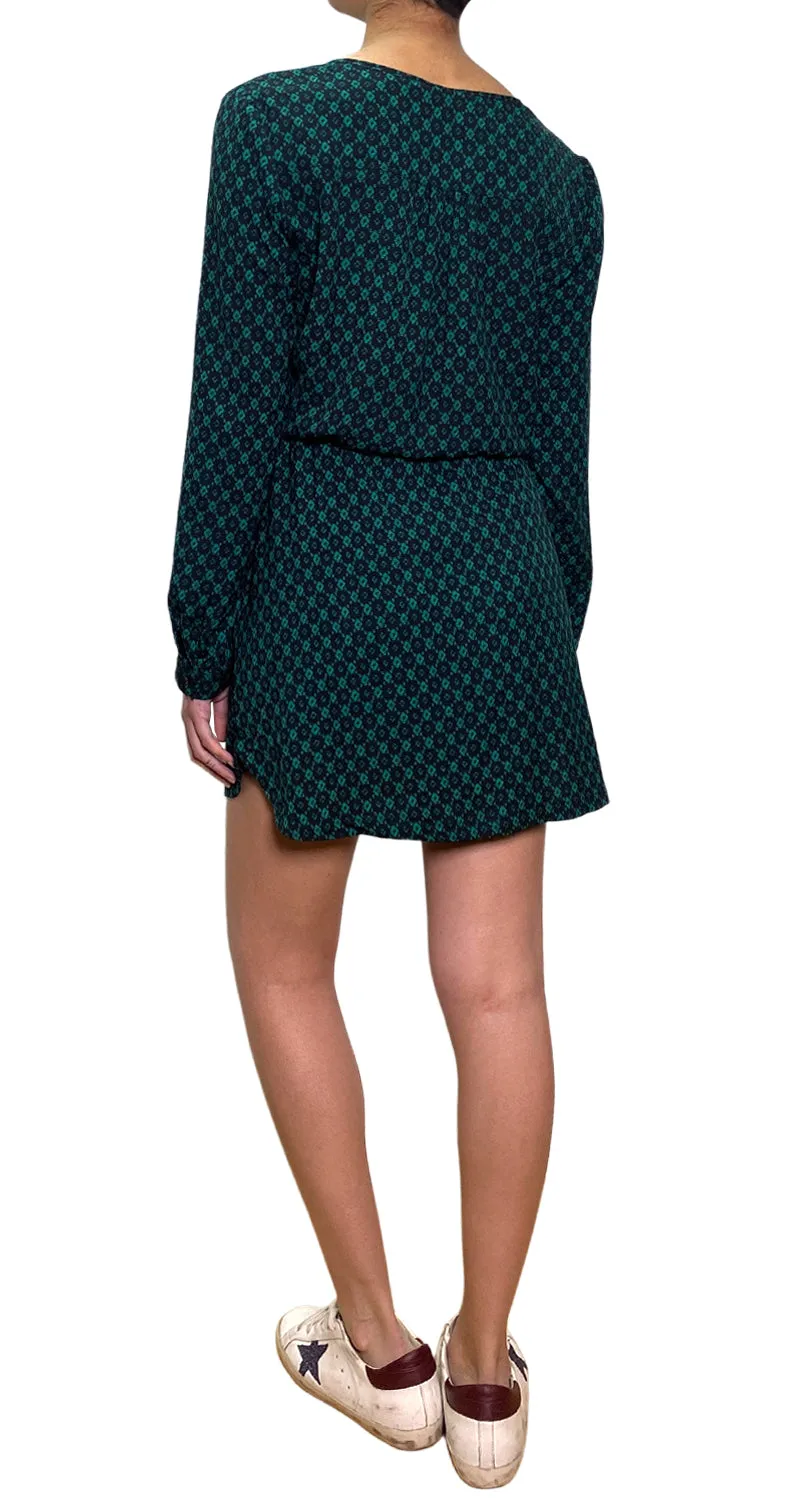 MANGO Vestido Estampado Verde