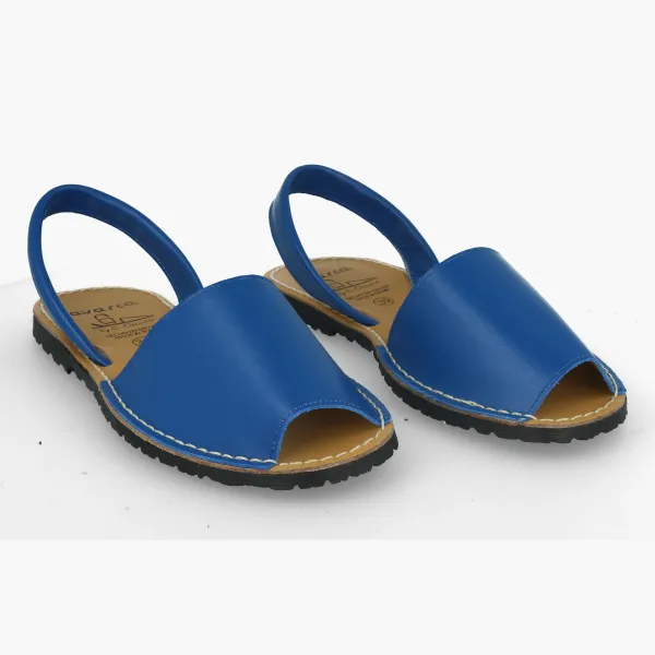 MENORQUINAS MUJER PIEL MOD. AZUL