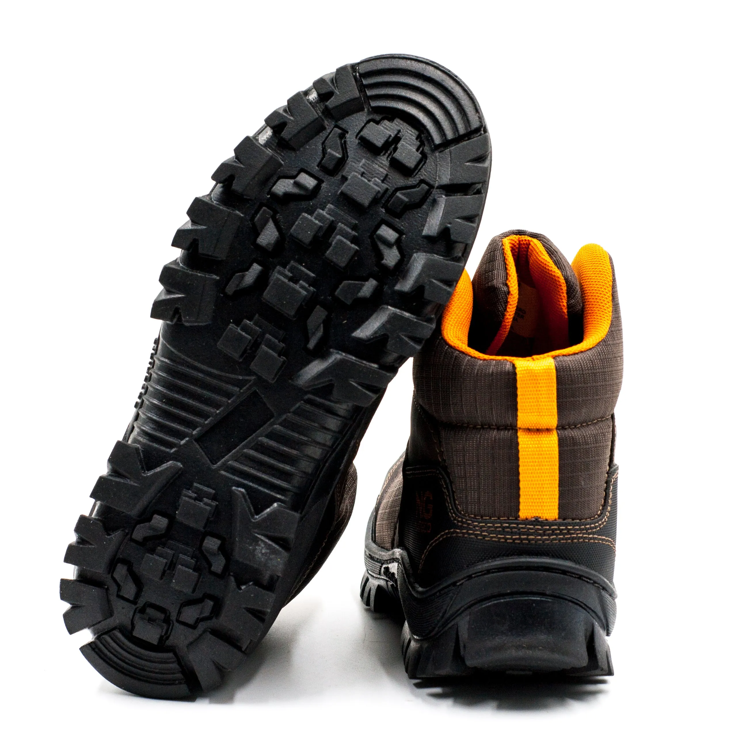 Natgeo Botin Juvenil Con Cordon Color Café y Naranja