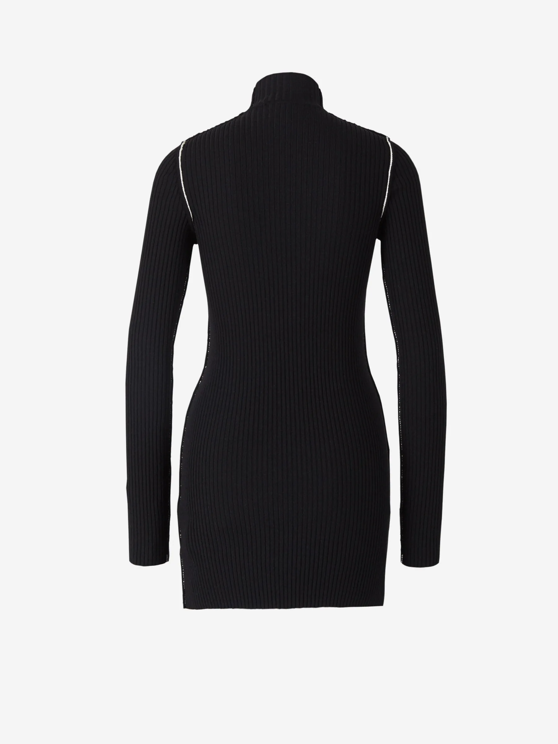 OFFWHITE VESTIDO PUNTO LANA