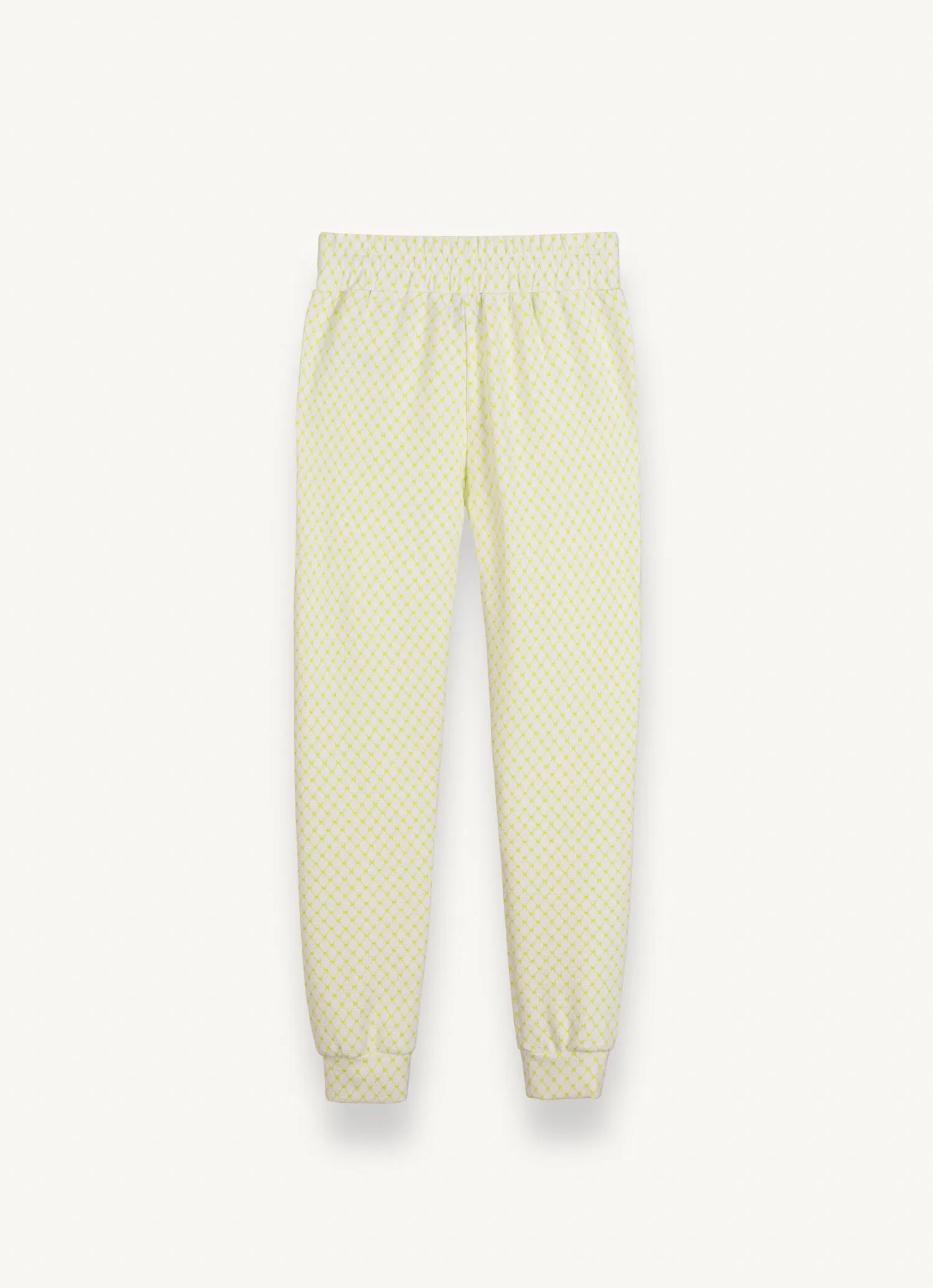 Pantalón de interlock con motivo geométrico