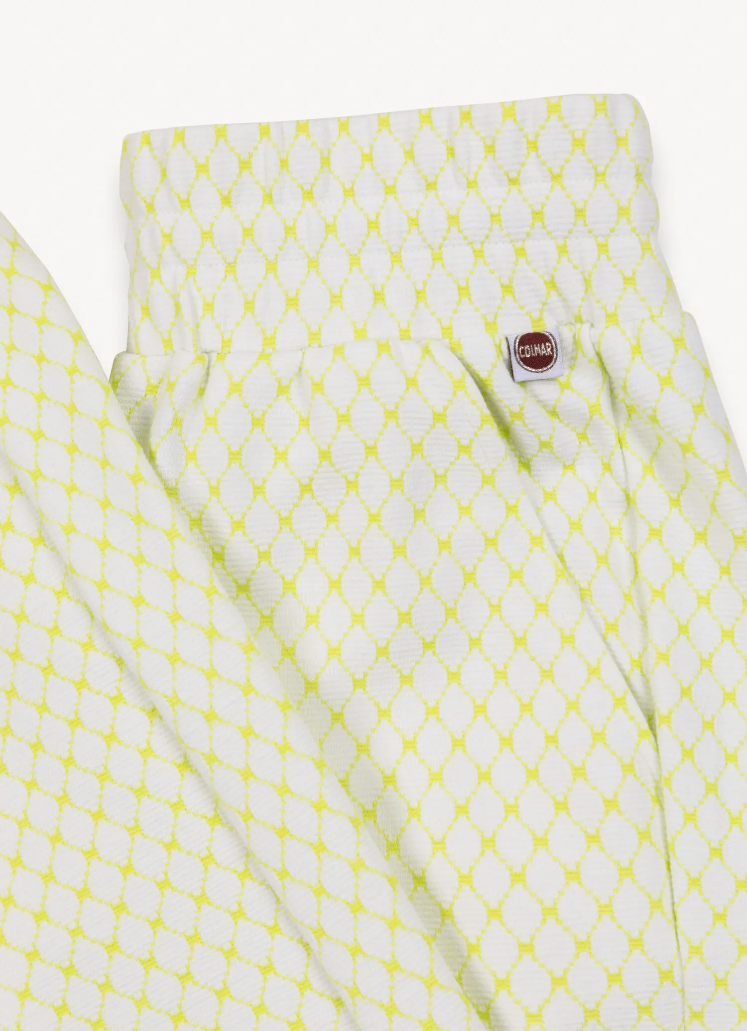 Pantalón de interlock con motivo geométrico