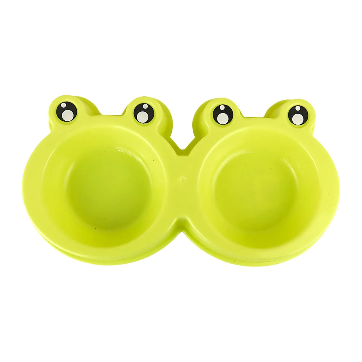 Plato color Verde con Diseo de Rana para Mascota
