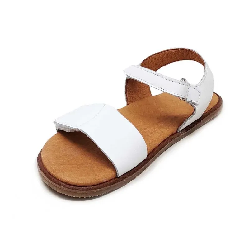 SANDALIA NIÑA CRETA BLANCO24 PIEL BLANDITOS CRIOS (T.2633)
