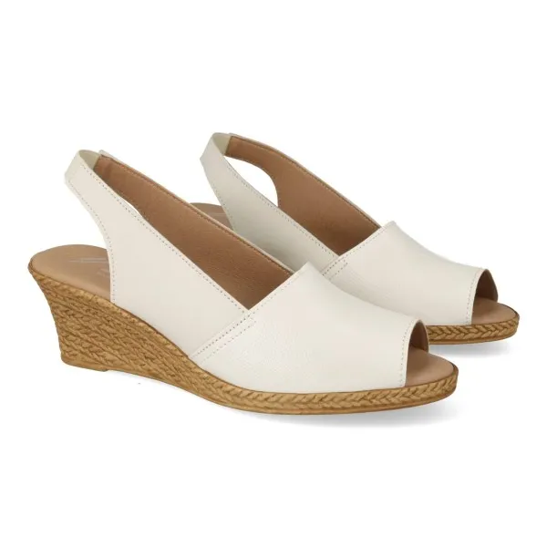 SANDALIAS CUÑA MUJER PIEL MOD. TIERRA BLANCA