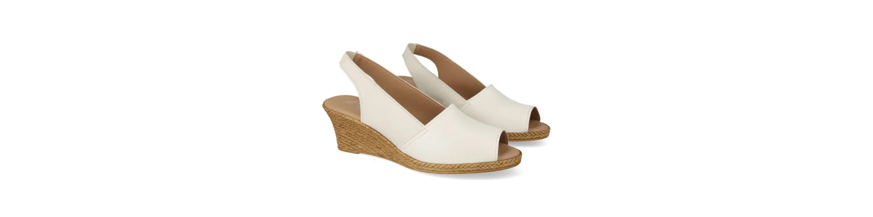 SANDALIAS CUÑA MUJER PIEL MOD. TIERRA BLANCA