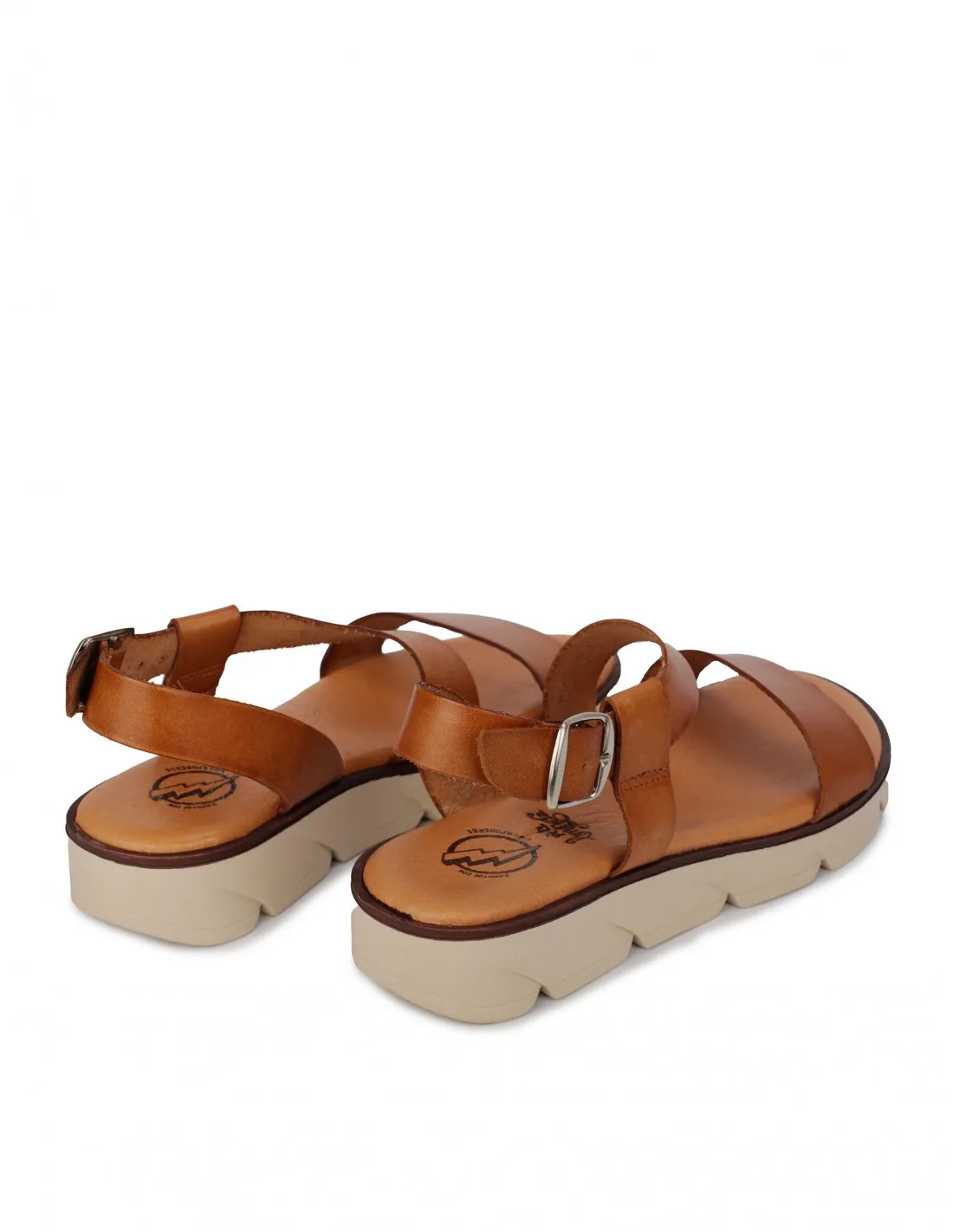 Sandalias Piel Marrón Cuero PERA LIMONERA
