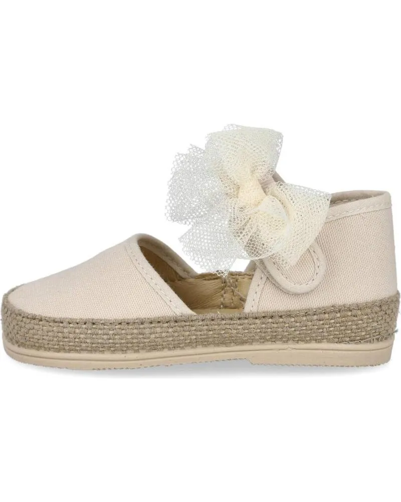 SANDALIAS VULLADI  DE NIñA 2504738 ALPARGATAS ESPARTO NINA  BEIGE