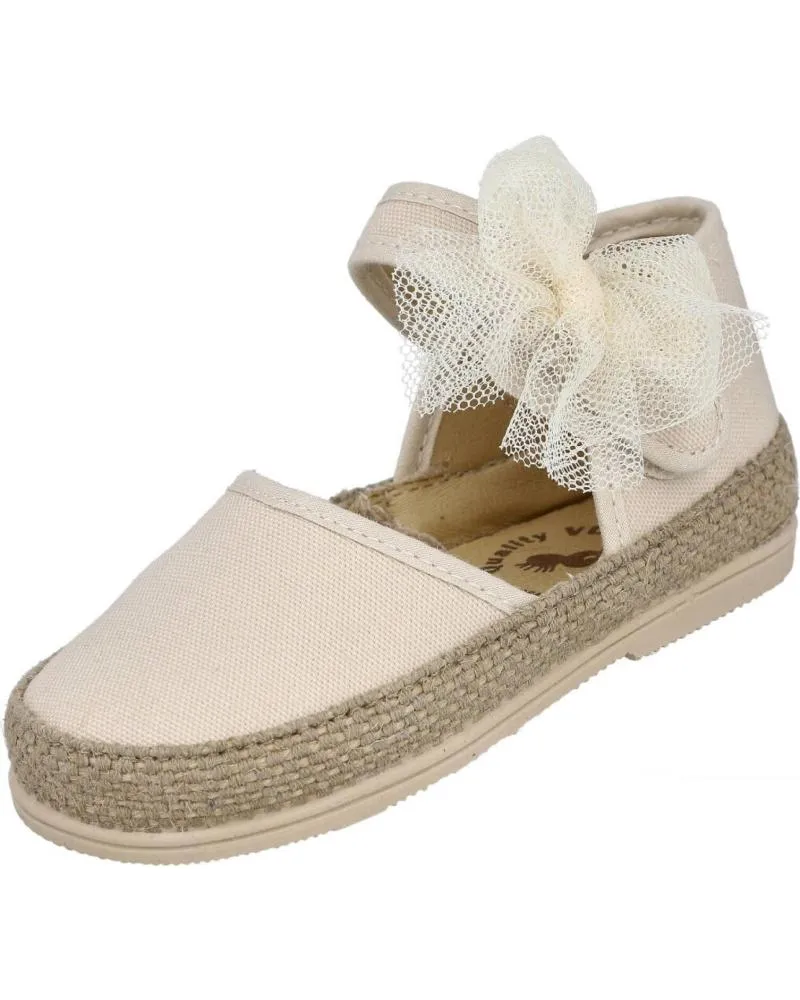SANDALIAS VULLADI  DE NIñA 2504738 ALPARGATAS ESPARTO NINA  BEIGE