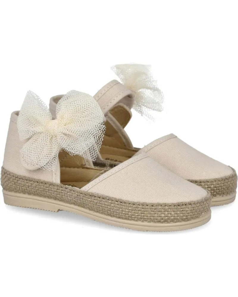 SANDALIAS VULLADI  DE NIñA 2504738 ALPARGATAS ESPARTO NINA  BEIGE