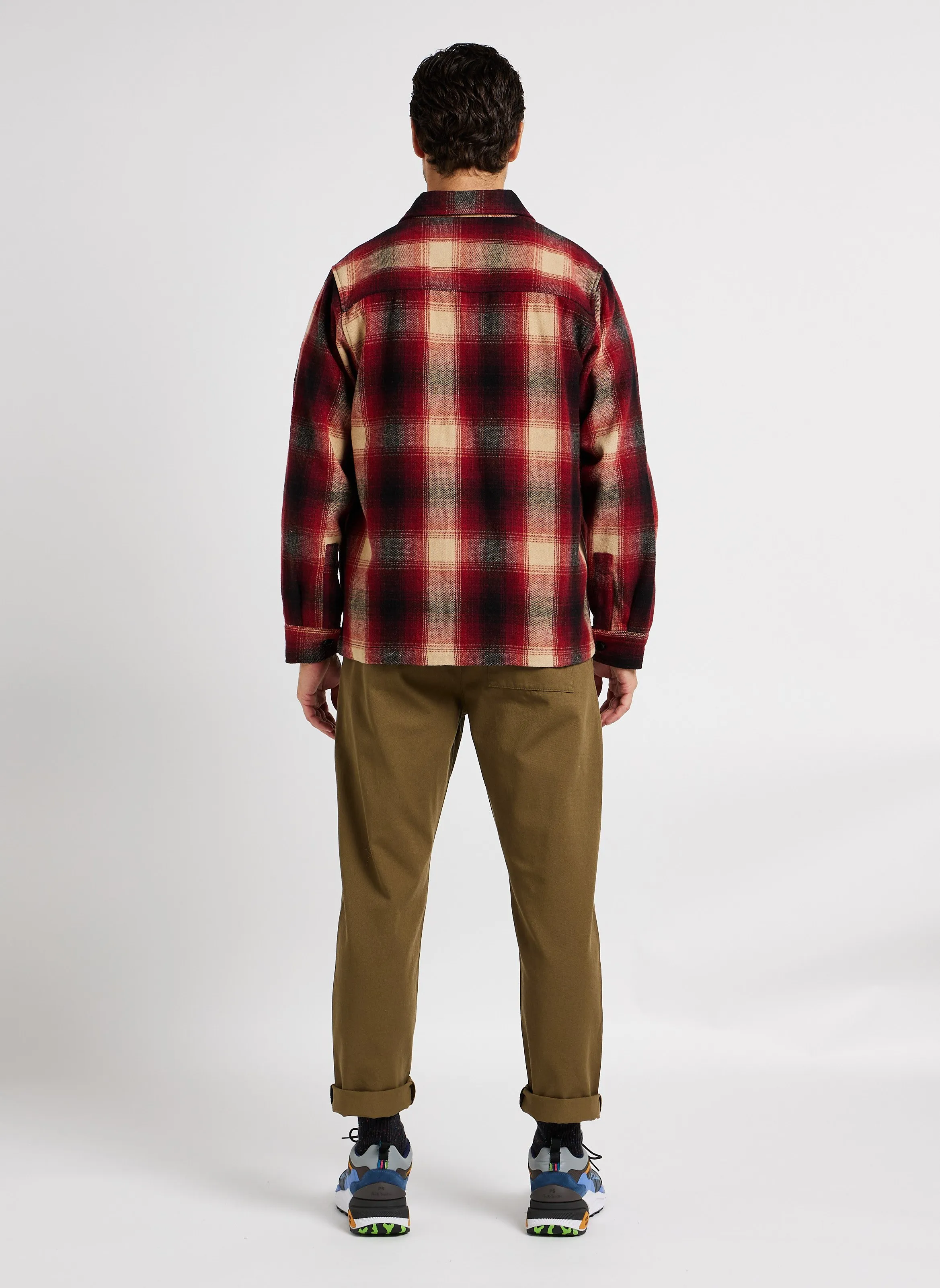 SCHOTT Sobrecamisa de cuadros en rojo
