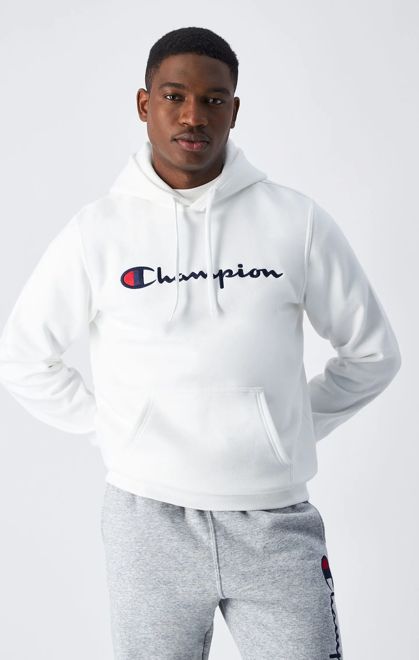 Sudadera con capucha de felpa con logotipo grande