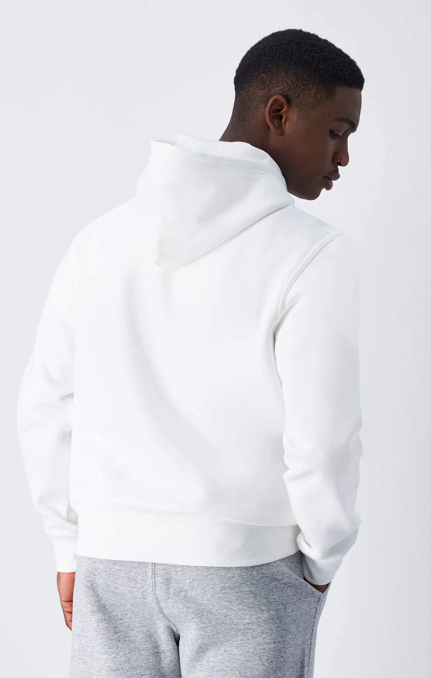 Sudadera con capucha de felpa con logotipo grande