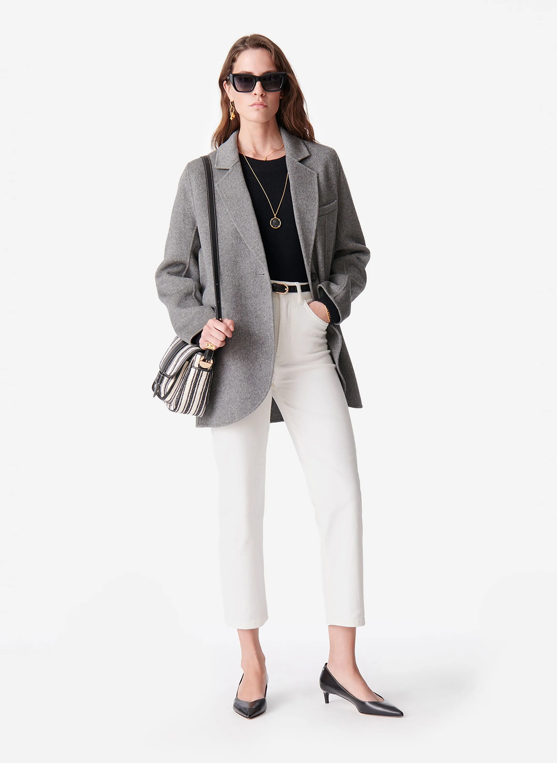 VANESSA BRUNO MARC  SACO DE TRAJE EN GRIS