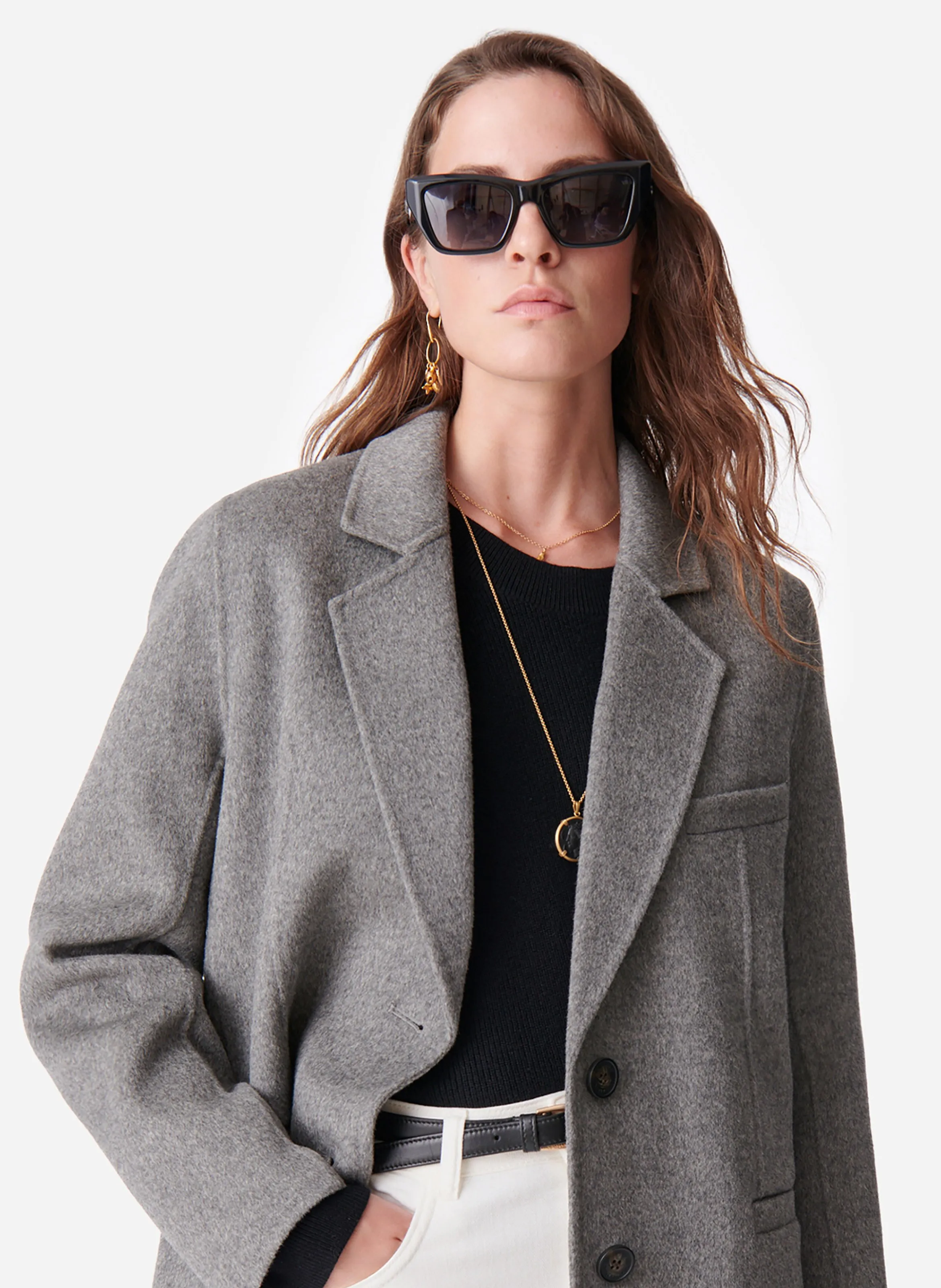 VANESSA BRUNO MARC  SACO DE TRAJE EN GRIS