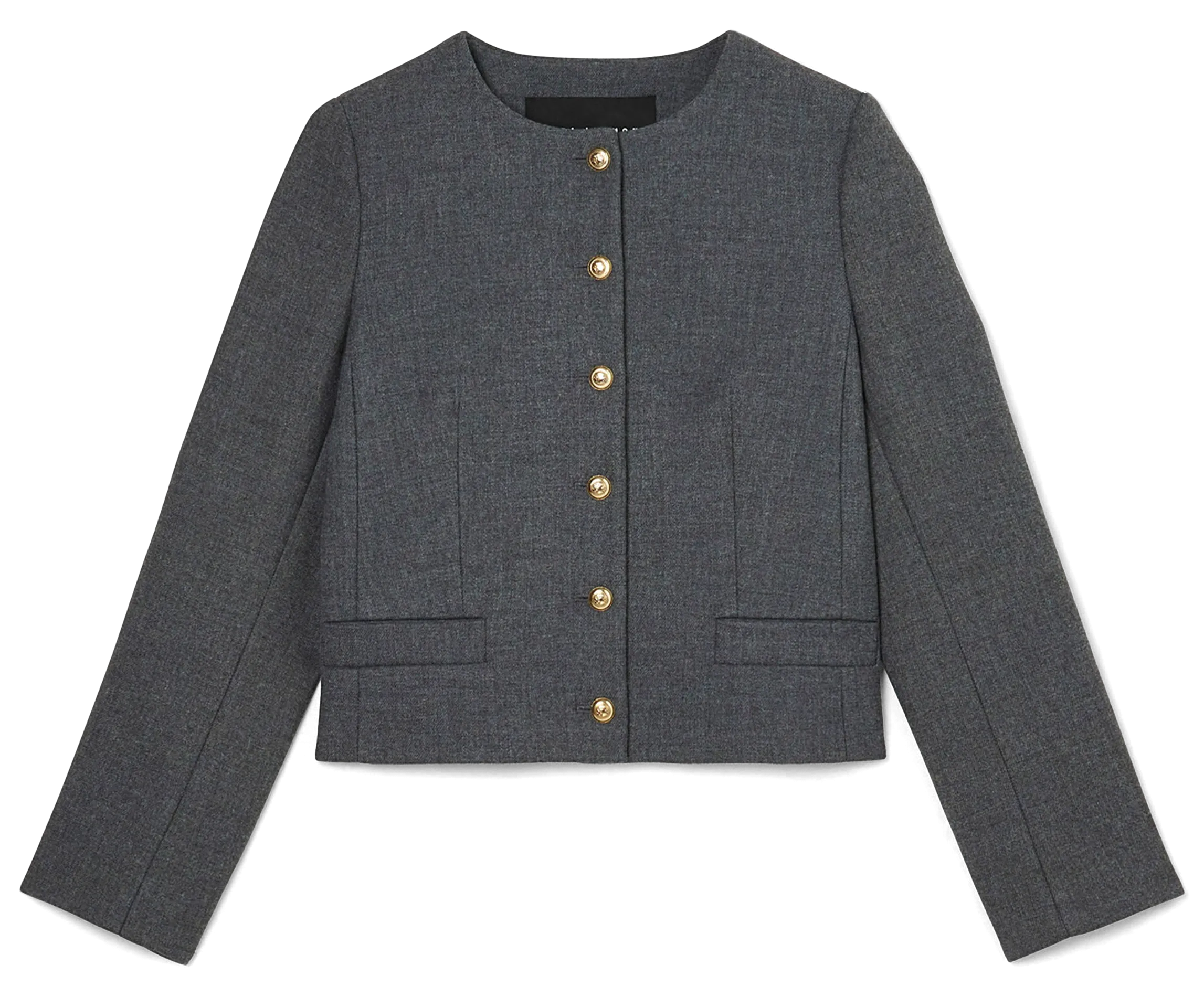 VESNA  CHAQUETA CON CUELLO REDONDO EN GRIS