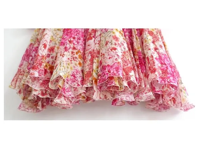 Vestido de seda floral Giambattista Valli Primavera 2019 Rosa 