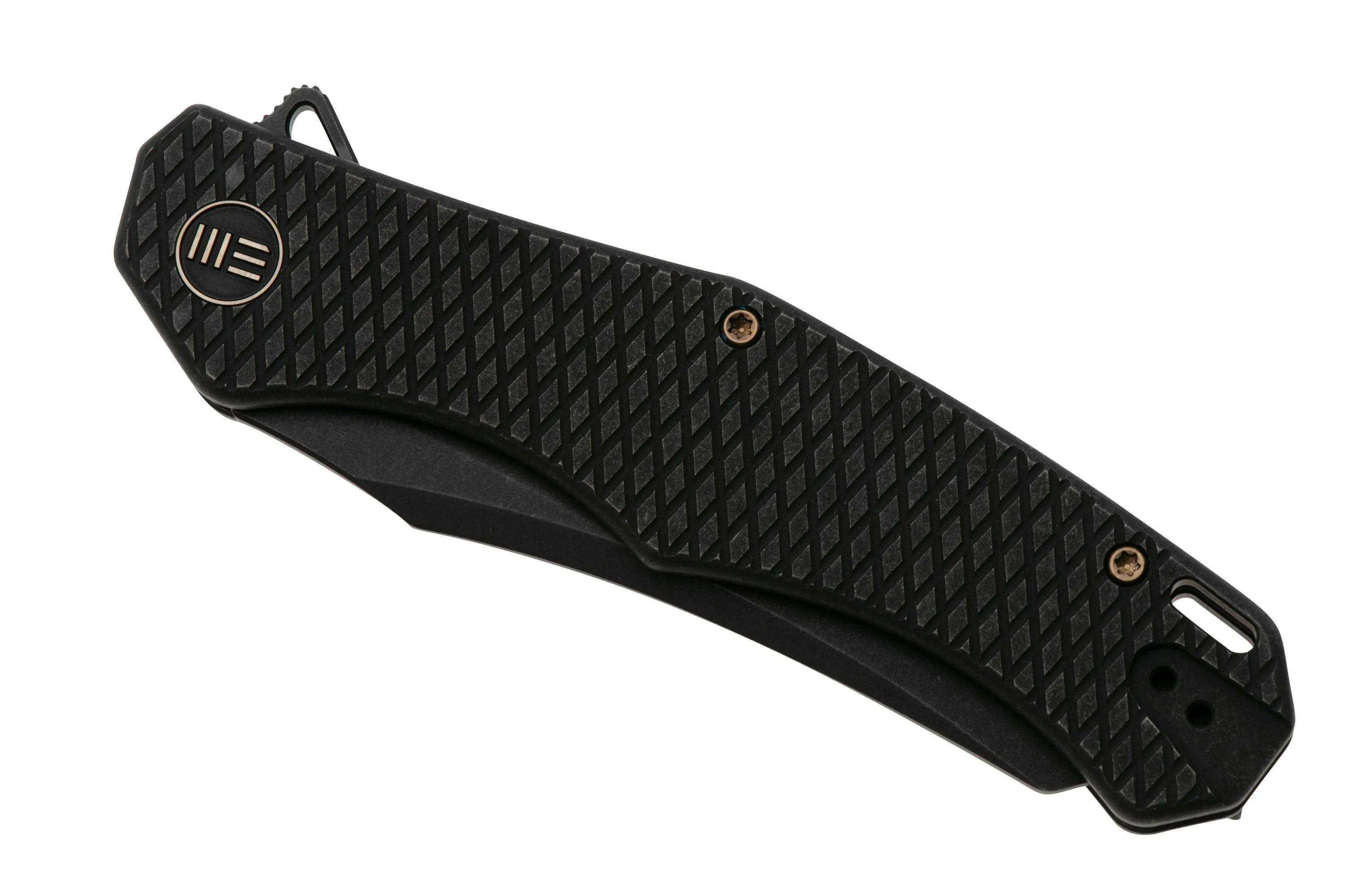 WE KNIFE REKKER WE22010G1 BLACKWASHED CPM 20CV, BLACK TITANIUM DIAMOND PATTERN NAVAJA, DISEñO KYLE LAMB