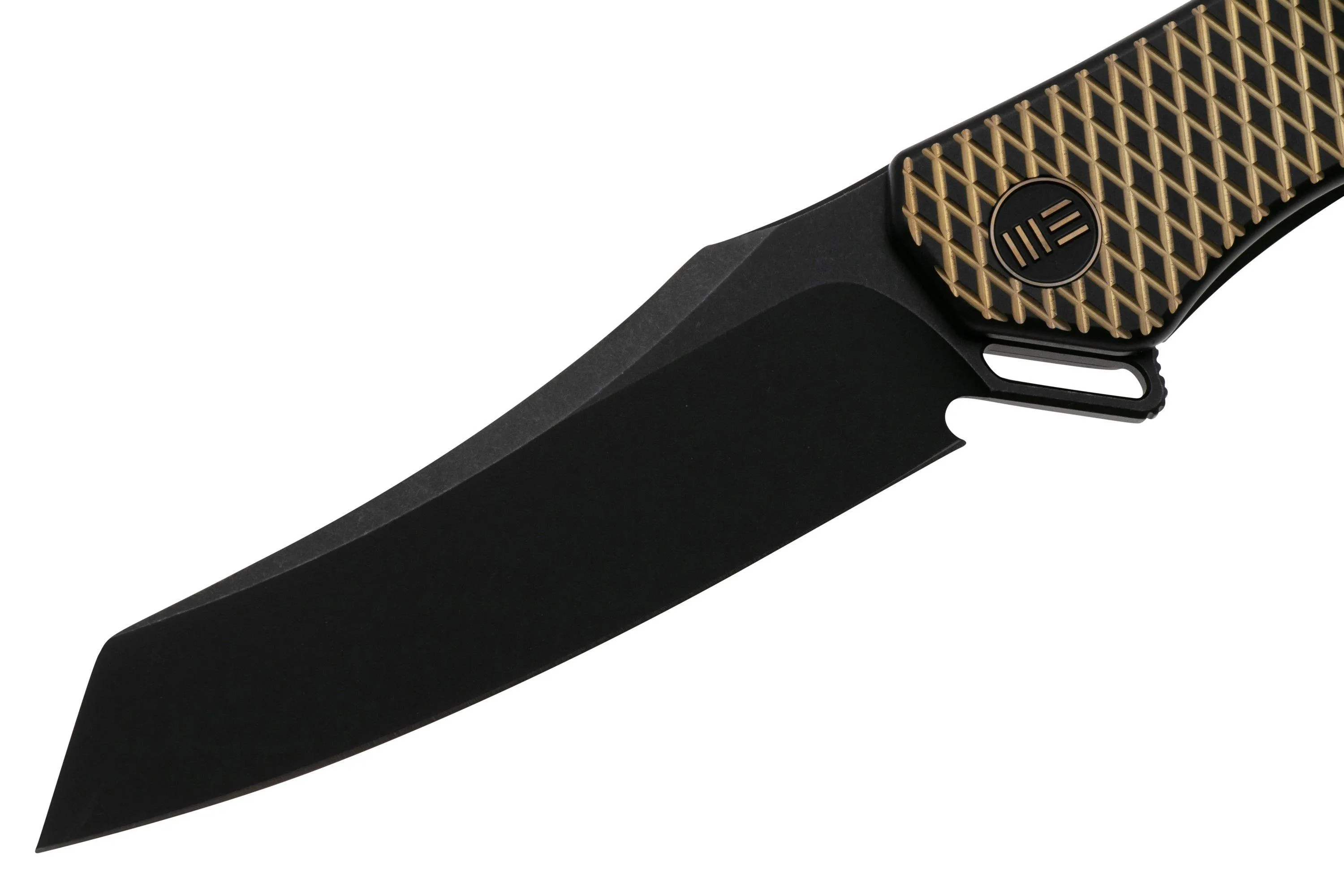 WE KNIFE REKKER WE22010G3 BLACKWASHED CPM 20CV, BLACK TITANIUM GOLDEN DIAMOND PATTERN NAVAJA, DISEñO KYLE LAMB