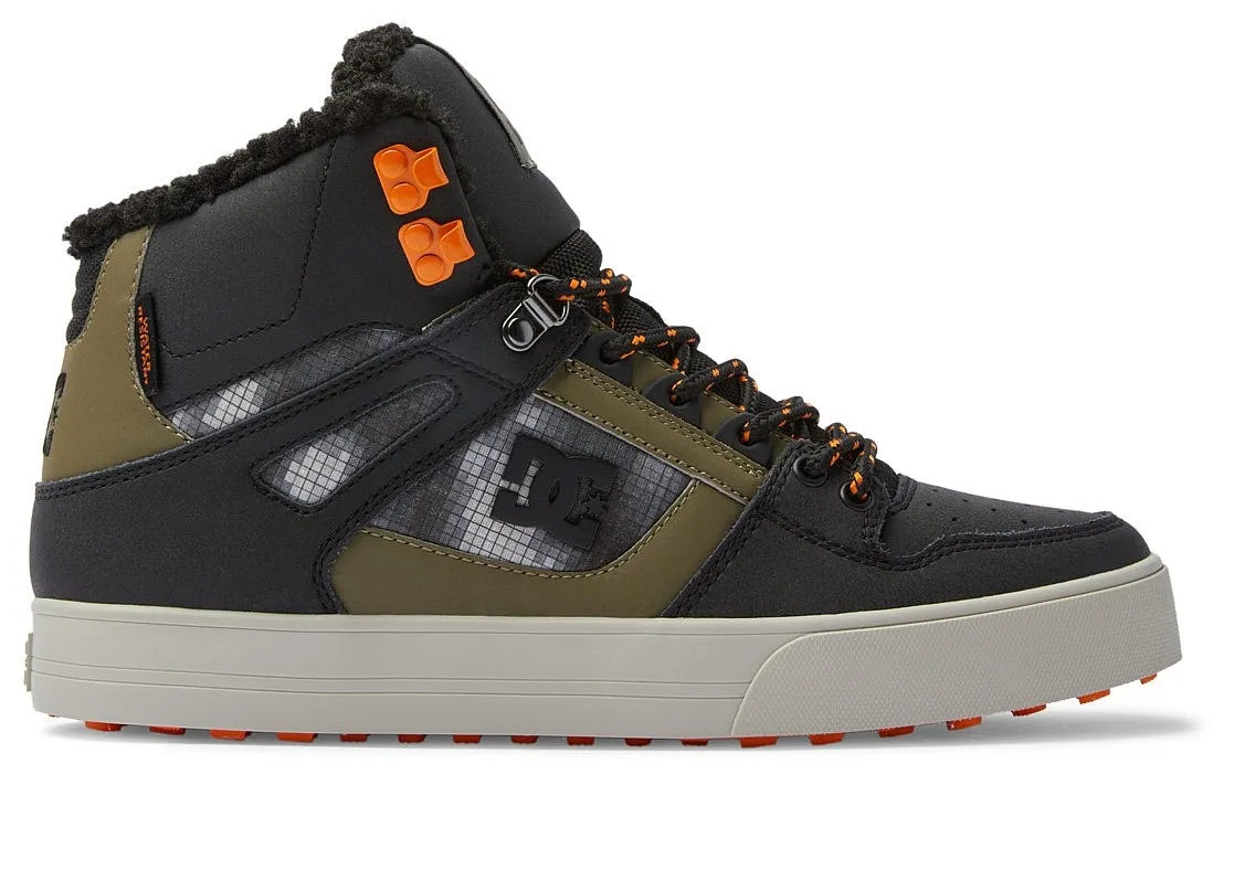 ZAPATOS DC PURE HIGH TOP WC WNT  0BG/BLACK/GREEN PRINT  MEN´S