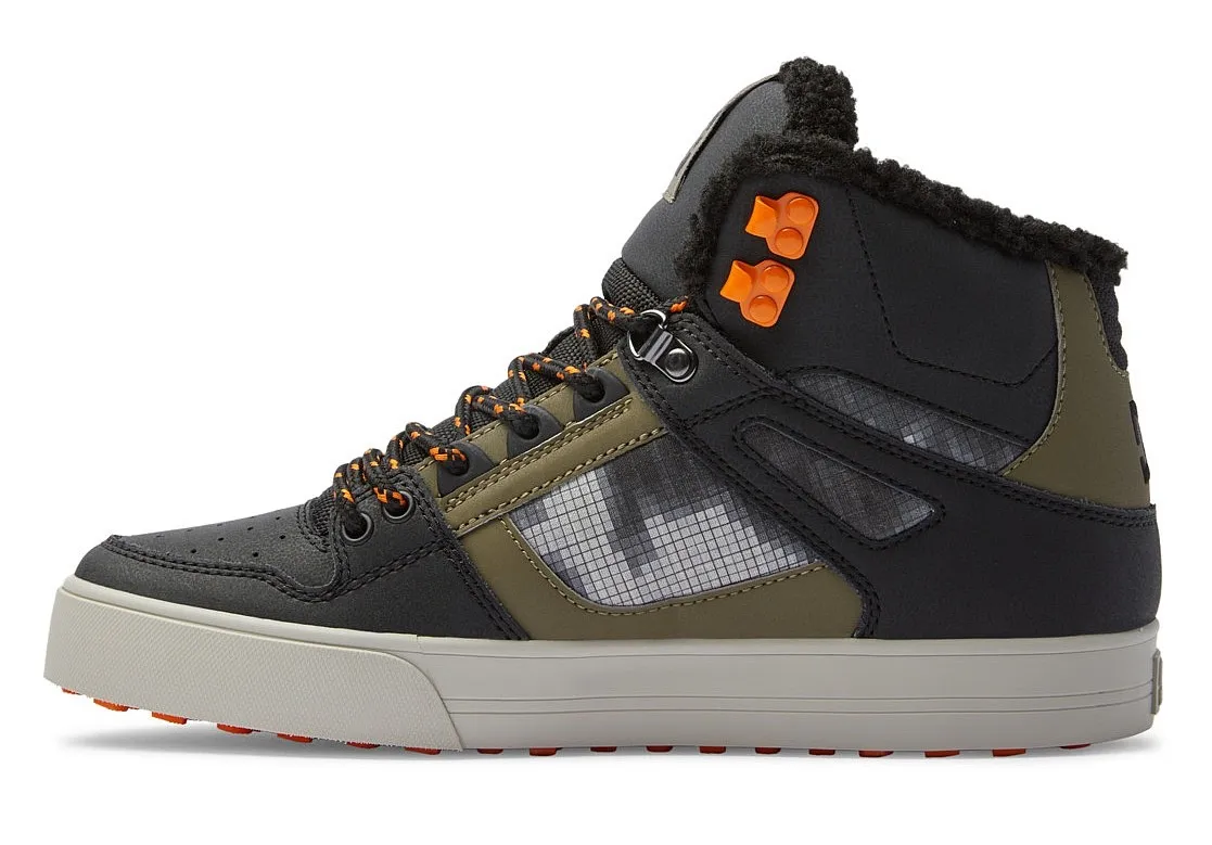 ZAPATOS DC PURE HIGH TOP WC WNT  0BG/BLACK/GREEN PRINT  MEN´S