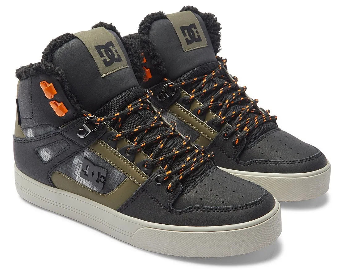ZAPATOS DC PURE HIGH TOP WC WNT  0BG/BLACK/GREEN PRINT  MEN´S